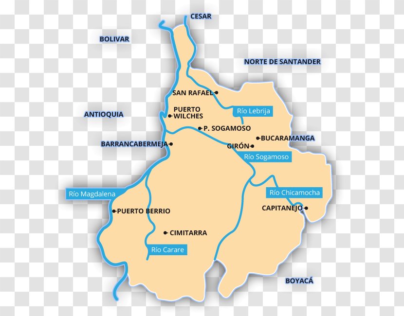 Chicamocha River Carare Sogamoso Lebrija - Barichara Colombia Mapa Transparent PNG