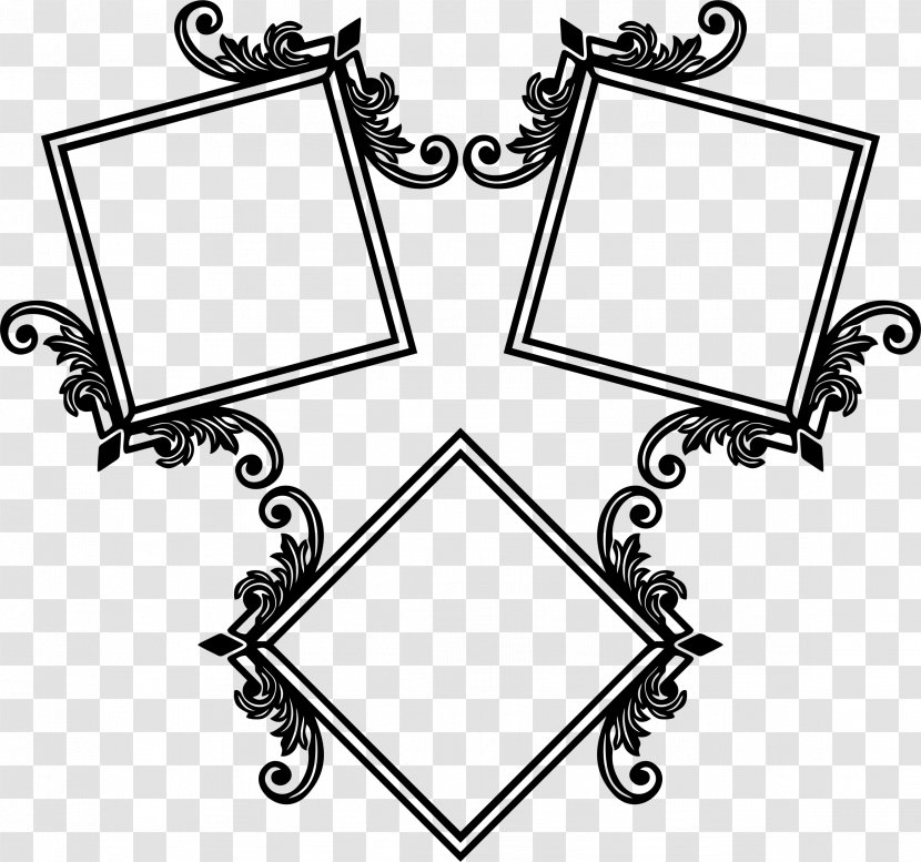 Picture Frames Art Deco Clip - Decorative Arts - Square Frame Transparent PNG