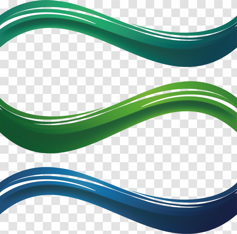 Green - Designer - Wave Abstract Pattern Transparent PNG