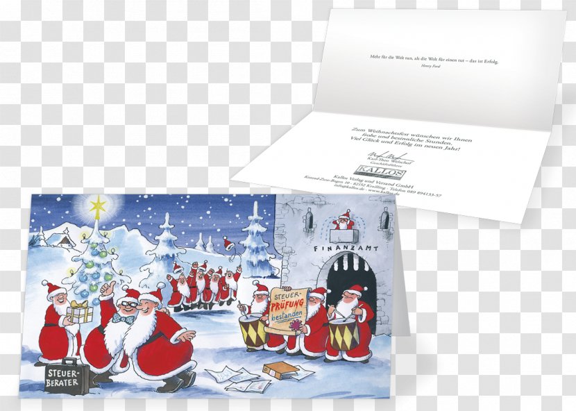 Santa Claus Christmas Card Day Illustration Saint Nicholas - Text - Cartoon Transparent PNG