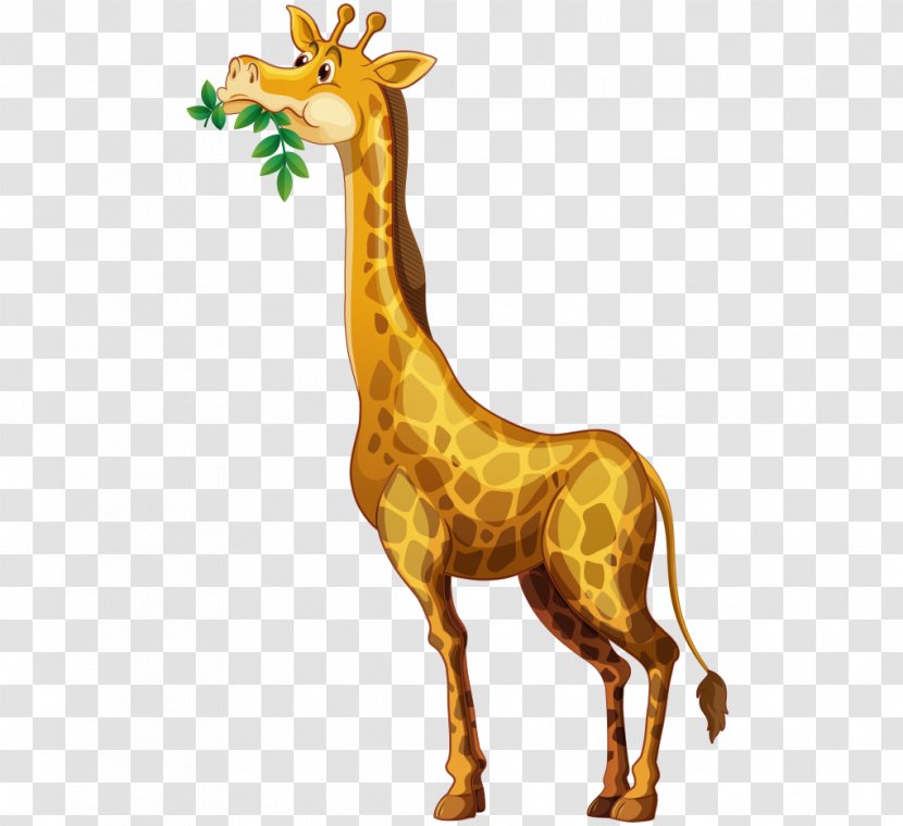 Giraffe Eating Royalty-free Illustration - Royaltyfree - Hand-painted Cartoon Grazing Transparent PNG