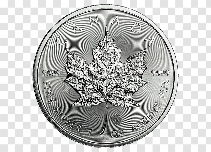 Canadian Silver Maple Leaf Gold Bullion Coin - Metal Quality High-grade Business Card Transparent PNG