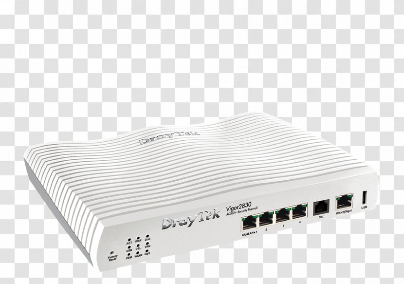 Router DrayTek G.992.5 VDSL Modem - Firewall - Electronic Device Transparent PNG