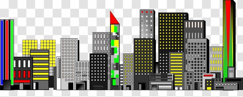 Clip Art - Public Domain - City Silhouette Transparent PNG