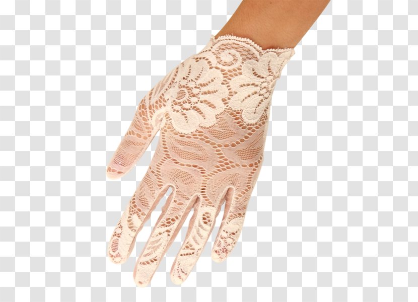 Glove Lace Finger Cornelia James Cuff - Formal Gloves - Nancy Cotton Transparent PNG