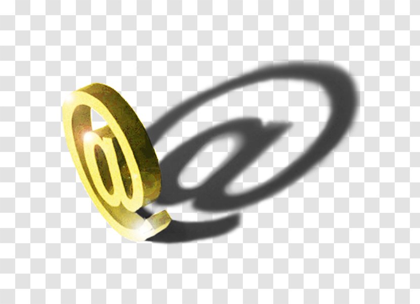 Email Gold - Body Jewellery Transparent PNG