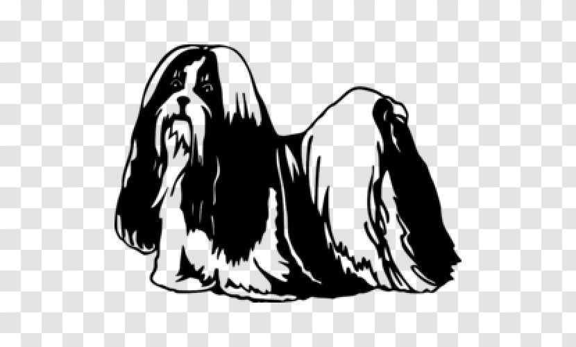 Dog Breed Shih Tzu Spaniel Yorkshire Terrier Puppy - Black And White Transparent PNG