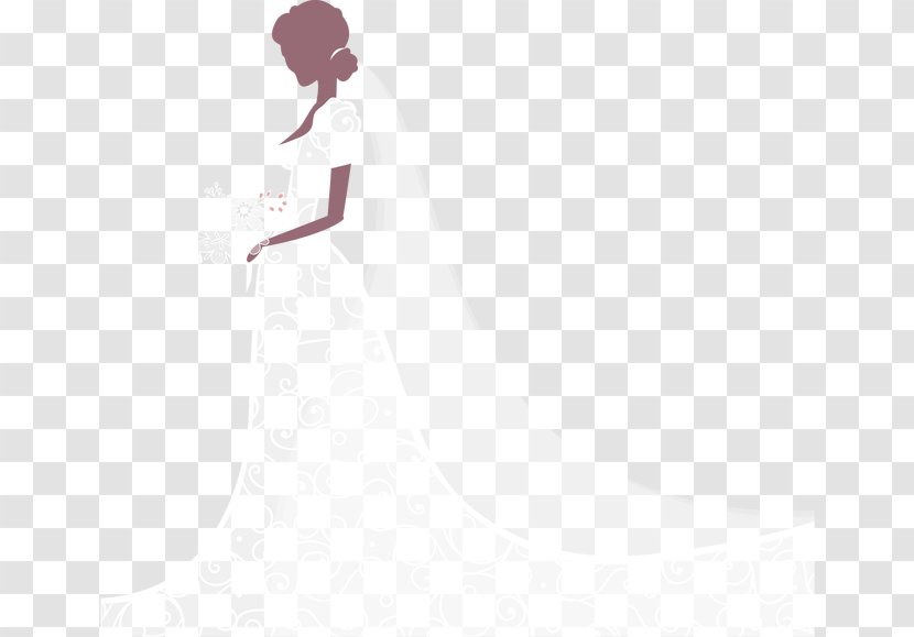 White Pattern - Purple - Elegant Bride Transparent PNG