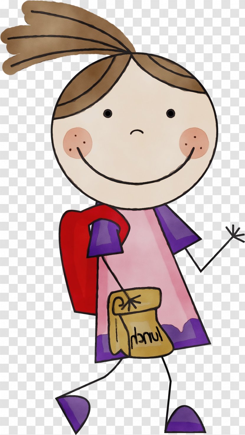Watercolor Cartoon - Pleased - Child Transparent PNG