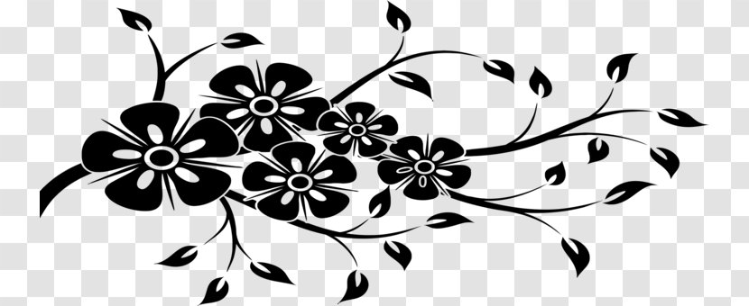 Flower Line Art - Style - Stencil Transparent PNG