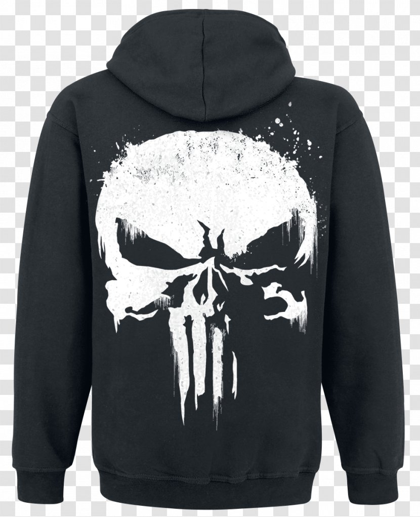 Punisher Marvel Comics Hoodie Black Panther Wakanda - Watercolor - Ghost Rider Transparent PNG