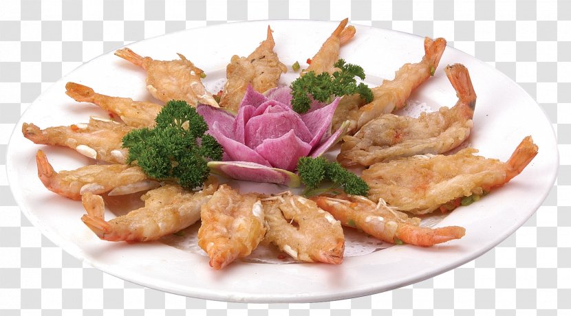 Fried Prawn Tempura French Fries Brittle Butter - Finger Food - Crisp Shrimp Transparent PNG