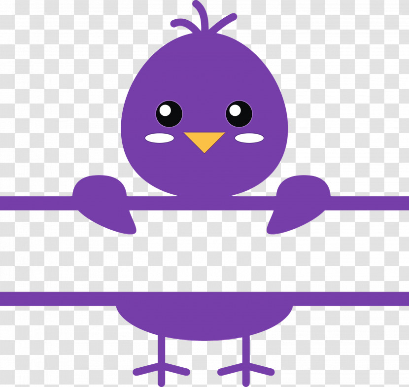 Purple Cartoon Violet Line Beak Transparent PNG