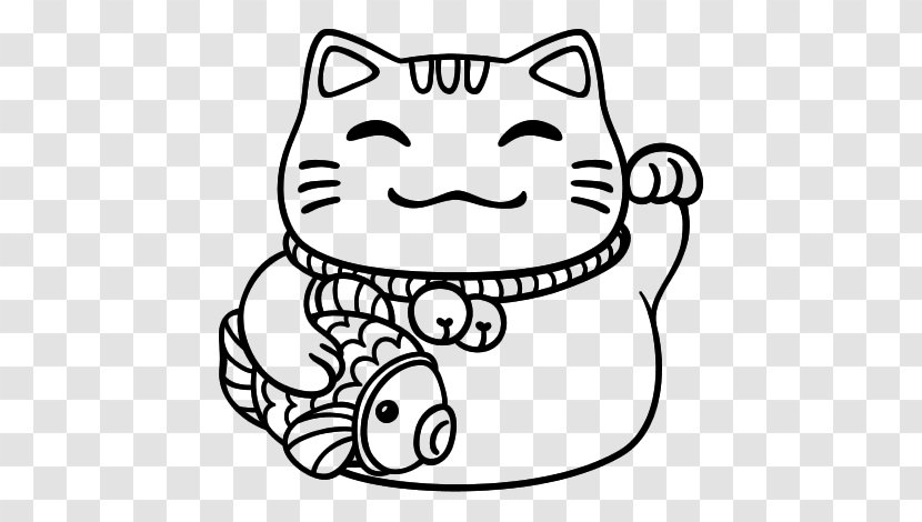Cat Maneki-neko Drawing Luck - Carnivoran Transparent PNG
