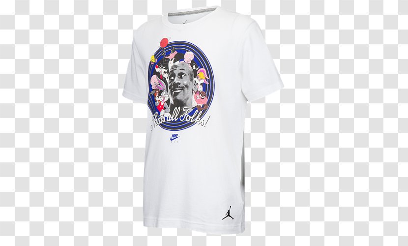 Printed T-shirt Air Jordan White Sleeve - Active Shirt Transparent PNG