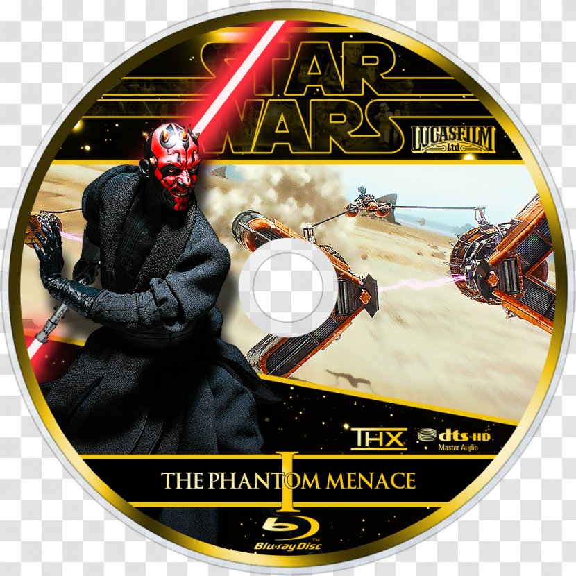 Blu-ray Disc Television Star Wars Film - Disk Image - Episode I: The Phantom Menace Transparent PNG