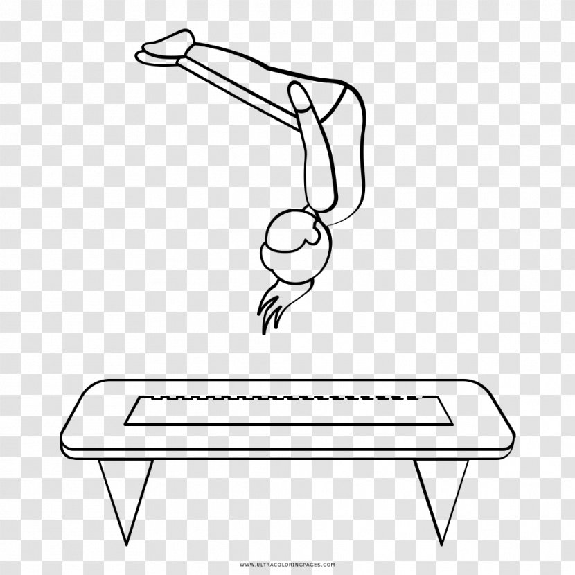 Coloring Book Drawing Trampoline Diving Boards Trampolining - Einfach Und Frei Transparent PNG
