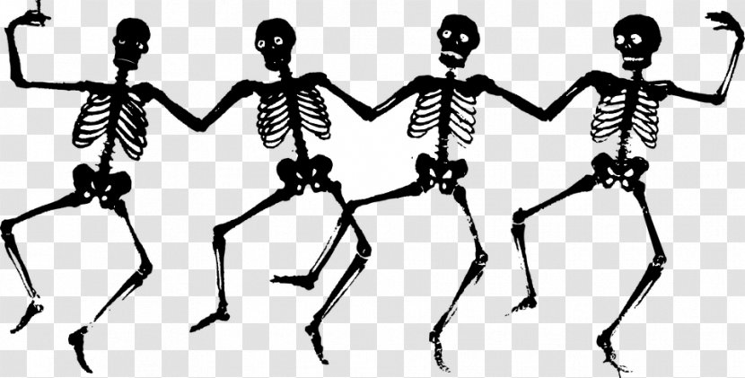 Human Skeleton Dance Clip Art - Poster - Dancing,lovely,skeleton Transparent PNG