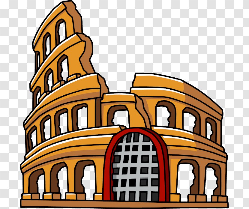 Colosseum Roman Forum Ancient Rome In - Cartoon - Hand-painted Transparent PNG