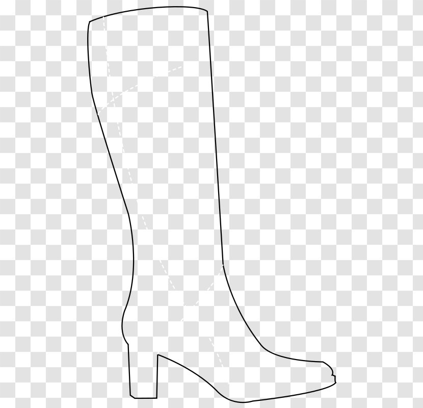 Boot White High-heeled Shoe - Cartoon Transparent PNG