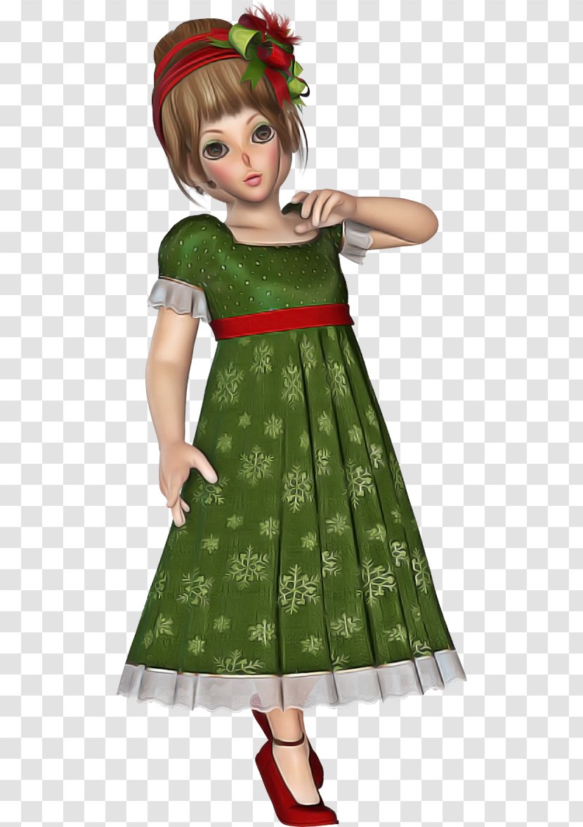 Green Clothing Dress Gown Day - Fashion Design Child Transparent PNG