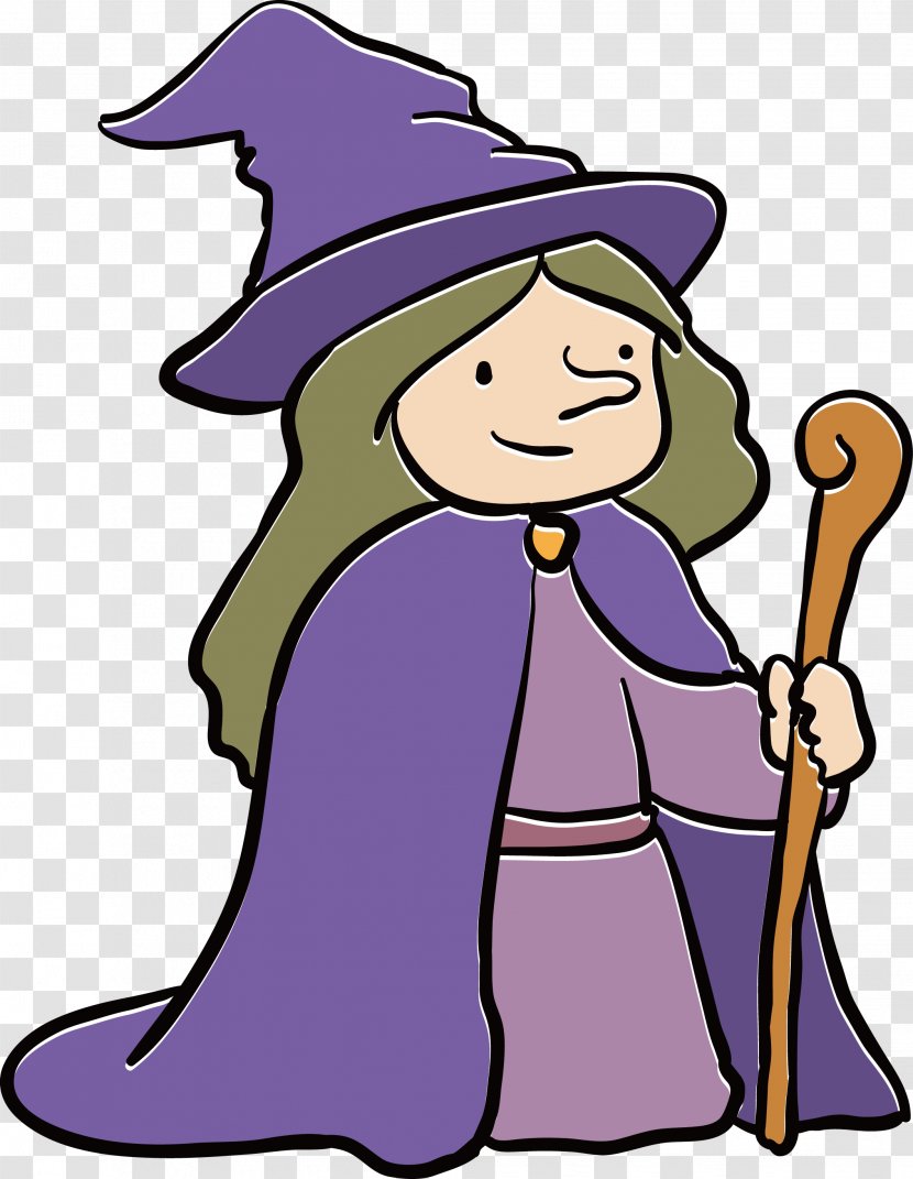 Cartoon Boszorkxe1ny - Purple - Witch Transparent PNG