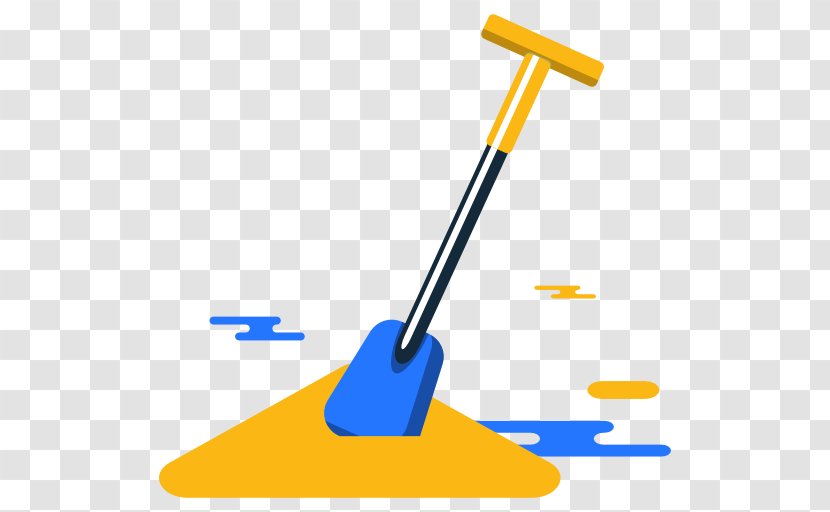 Shovel Icon - Yellow - A Transparent PNG