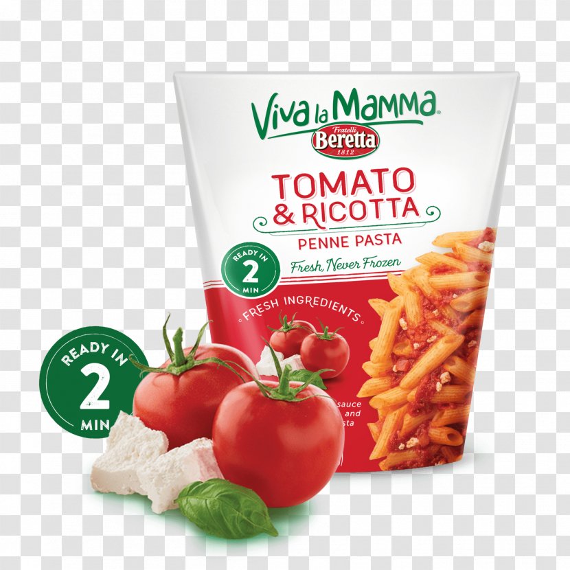 Italian Cuisine Vegetarian Carbonara Pasta Tomato - Penne Transparent PNG
