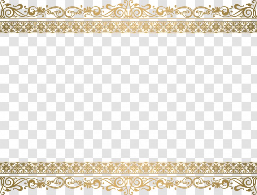 Golden Lace Frame - Flooring - Poster Transparent PNG