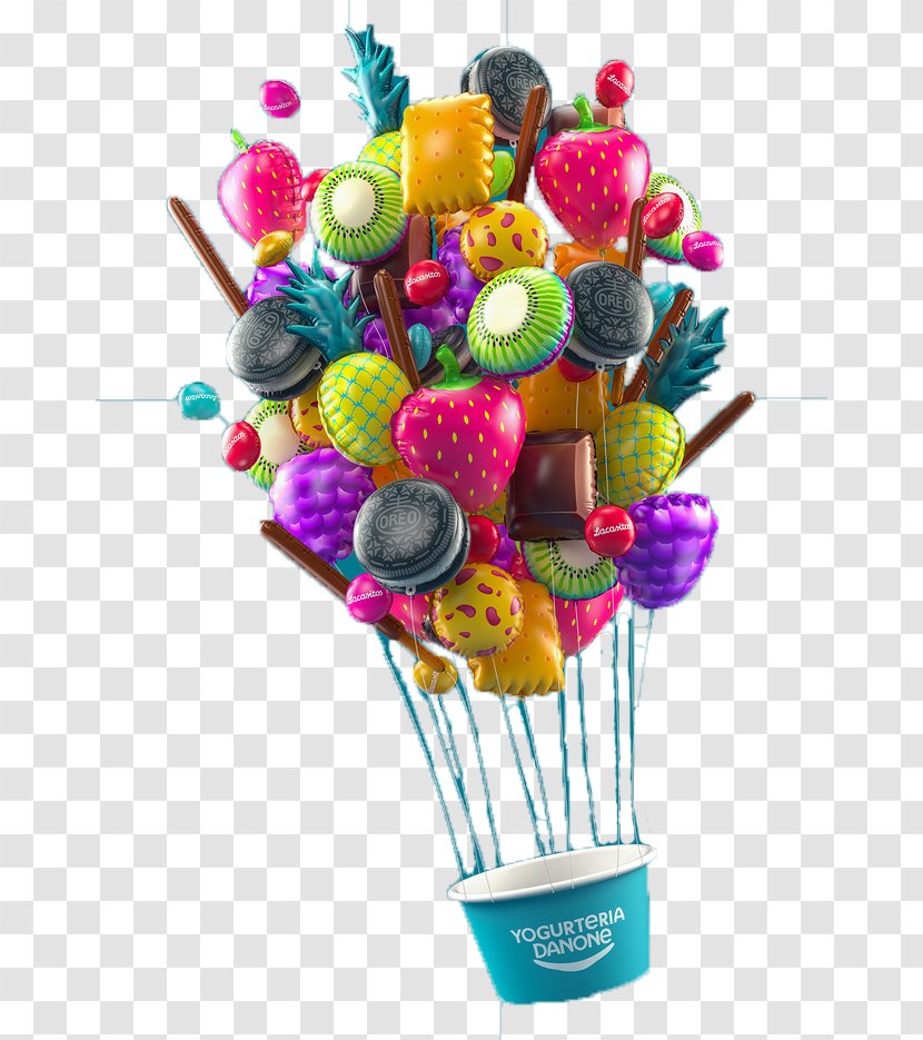 Ice Cream Balloon Fruit - Flower - Fruits Balloons Transparent PNG