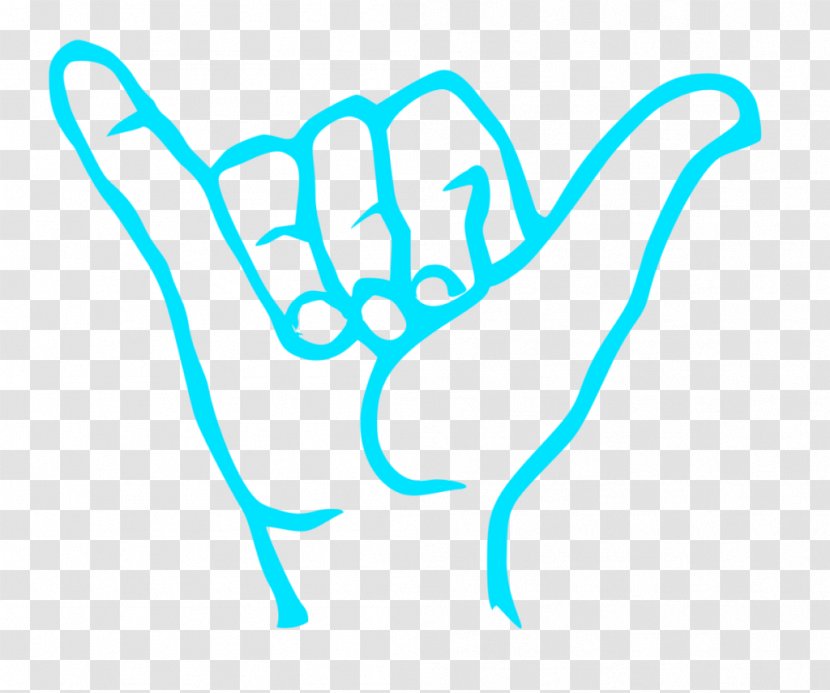 Shaka Sign American Language Y - Watercolor - Fingers Transparent PNG