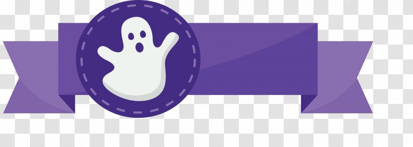 Halloween Clip Art - Text - Ribbon,purple Transparent PNG