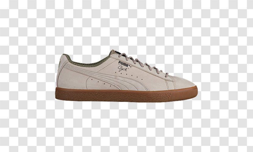 Puma Clyde Stripes Mens White Canvas Lace Up Sneakers Shoes F Sports - Shoe - Nike Transparent PNG