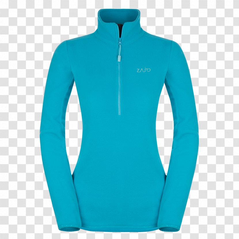 Polar Fleece T-shirt Bluza Sweater Clothing - Turquoise Transparent PNG