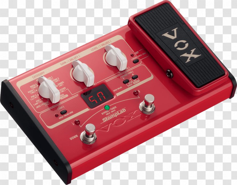 Guitar Amplifier VOX StompLab IIG Effects Processors & Pedals IIB IG - Electronic Component Transparent PNG