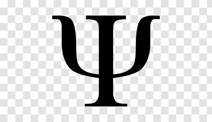 Psychology Symbol Psychologist Psi Greek Alphabet - Black And White Transparent PNG