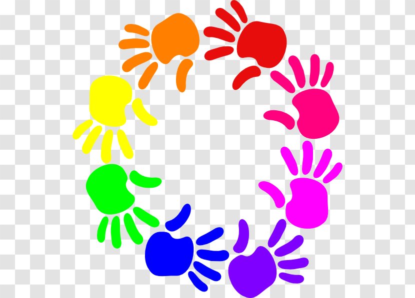 Clip Art - Circle Of Hands - Handfree Transparent PNG