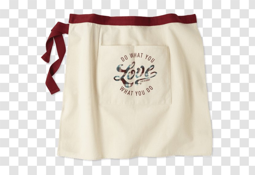 Sleeve Life Is Good Company The Plaid Apron Do What U Like - Natural One - Kitchen Transparent PNG