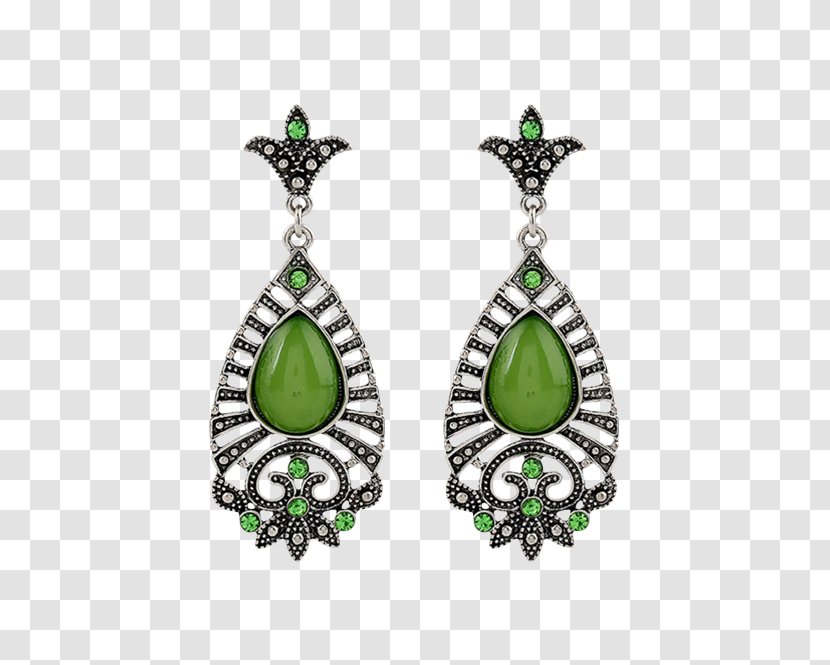 Earring Body Jewellery Emerald Gemstone - Steel Transparent PNG