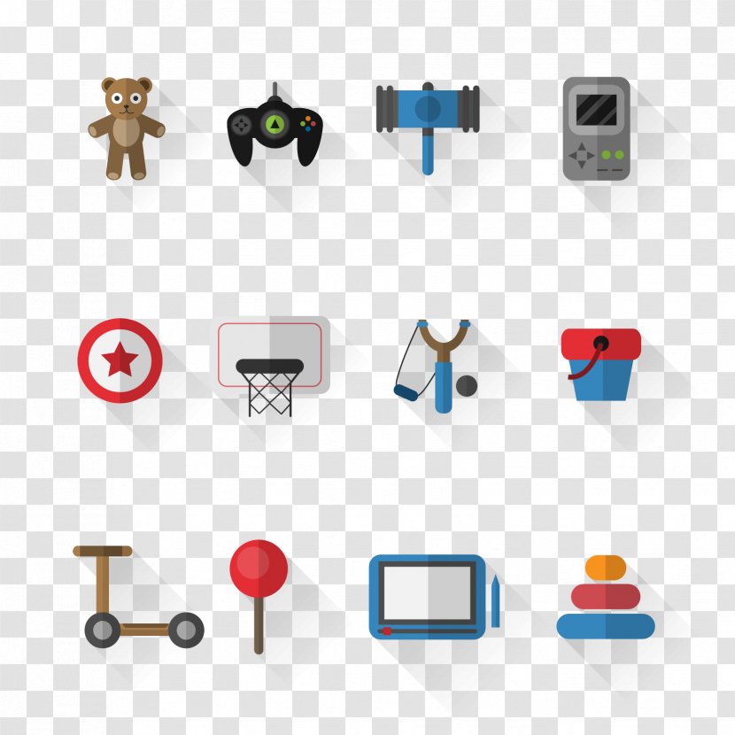 Toy Euclidean Vector Icon - 12 Exquisite Toys Material Transparent PNG