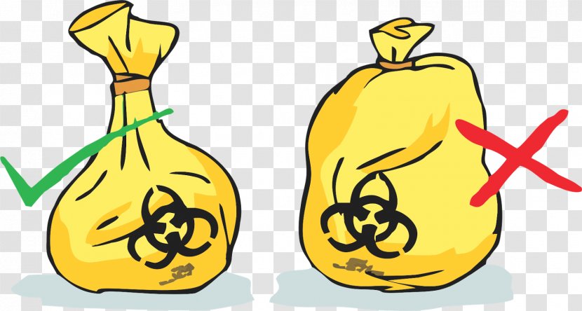 Plastic Bag Medical Waste Hazardous - Fruit - Amarillo Transparent PNG