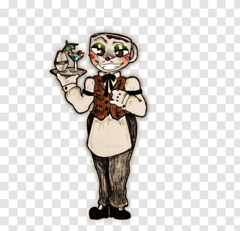 Drawing Cuphead Coffee Bartender Illustration - Art - Devil Frog Kirby Transparent PNG