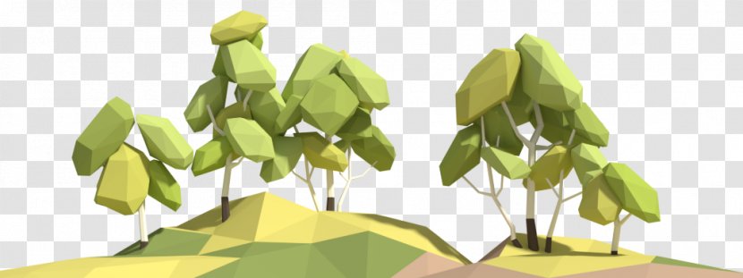 Low Poly Tree Leaf Plant Stem Flower - Project - Broken Transparent PNG