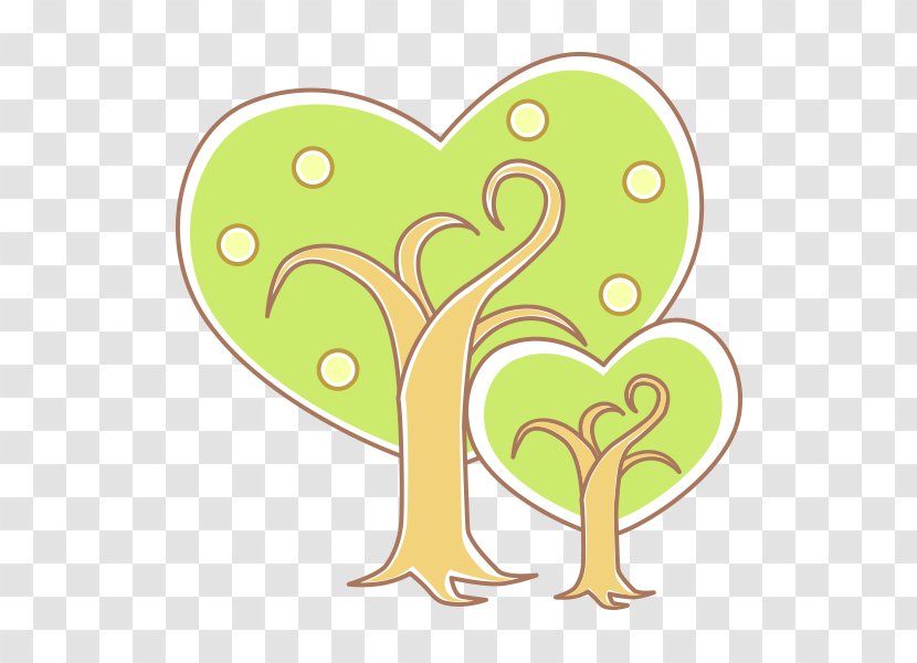 Cartoon Drawing Heart Clip Art - Plant - Shaped Tree Transparent PNG