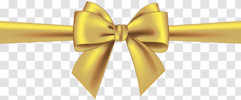 Bow Tie - Watercolor - Brass Gold Transparent PNG