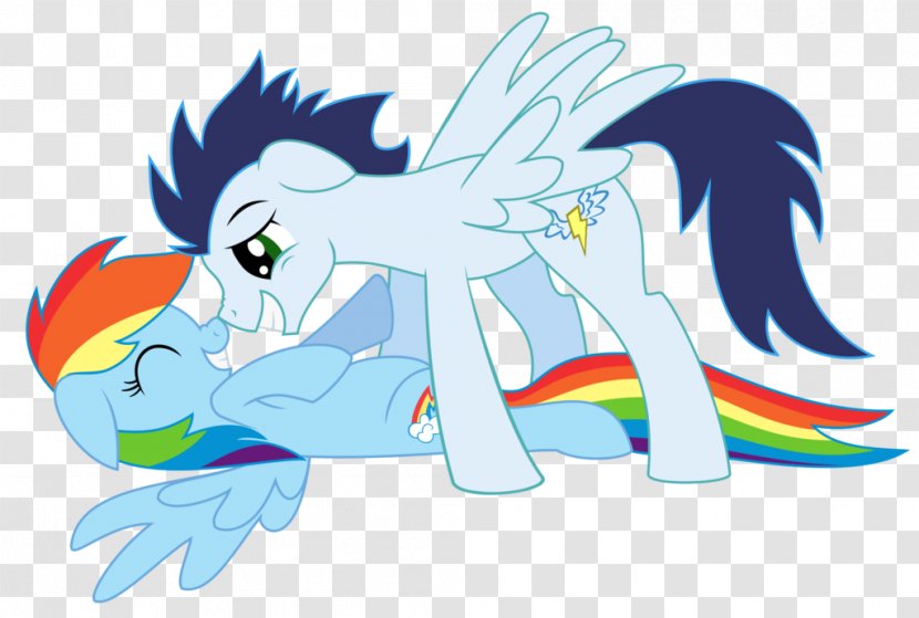 Rainbow Dash Soarin' Rarity Applejack Pony - Cartoon - Kiss Mark Transparent PNG