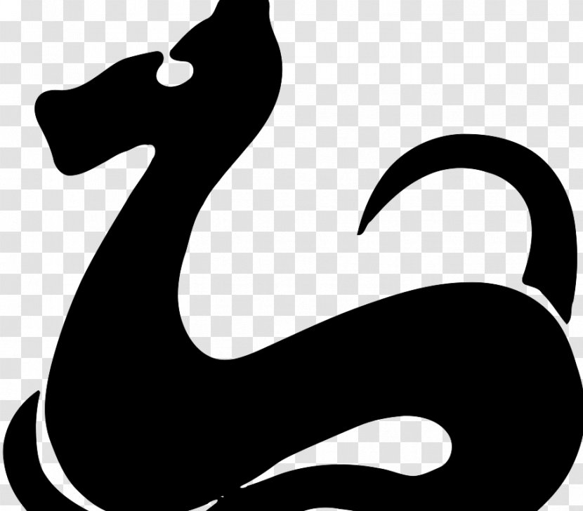 Silhouette Spanish Greyhound Rough Collie Duck Clip Art - Monochrome Transparent PNG