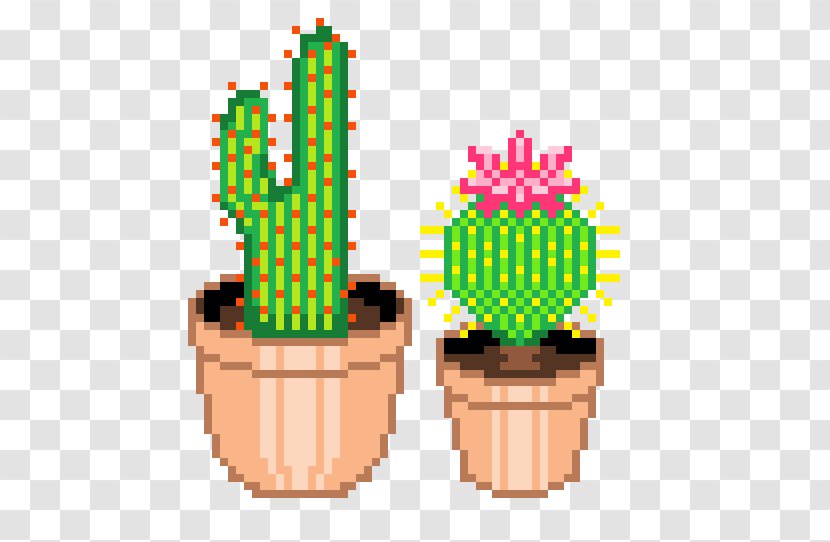 Pixel Art Cactaceae - Caryophyllales - Plant Transparent PNG