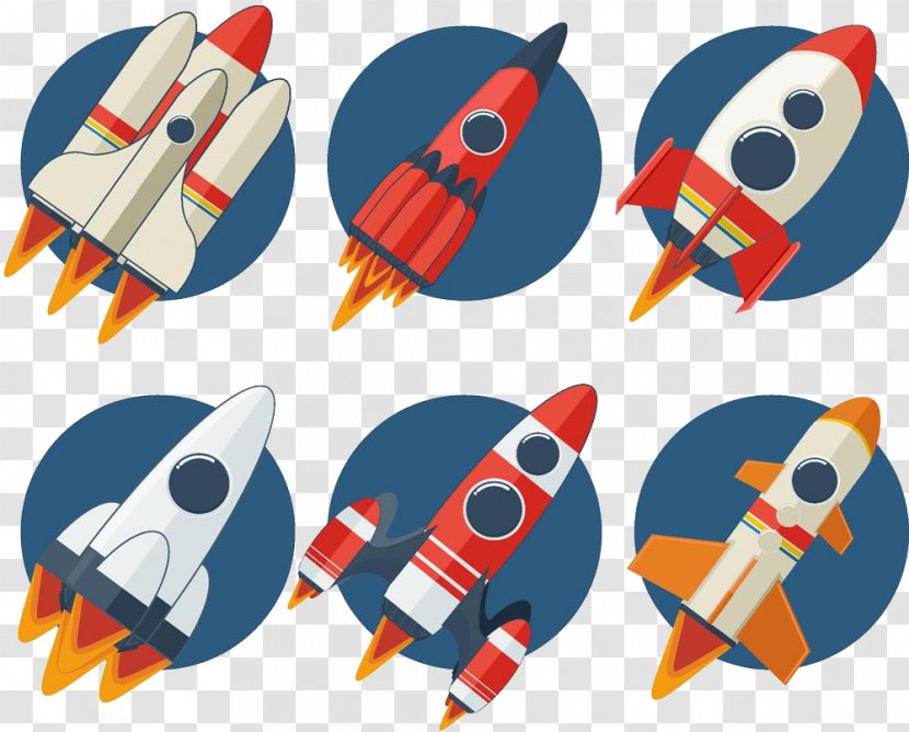 Rocket Launch Spacecraft Cartoon - Technology - Space Transparent PNG