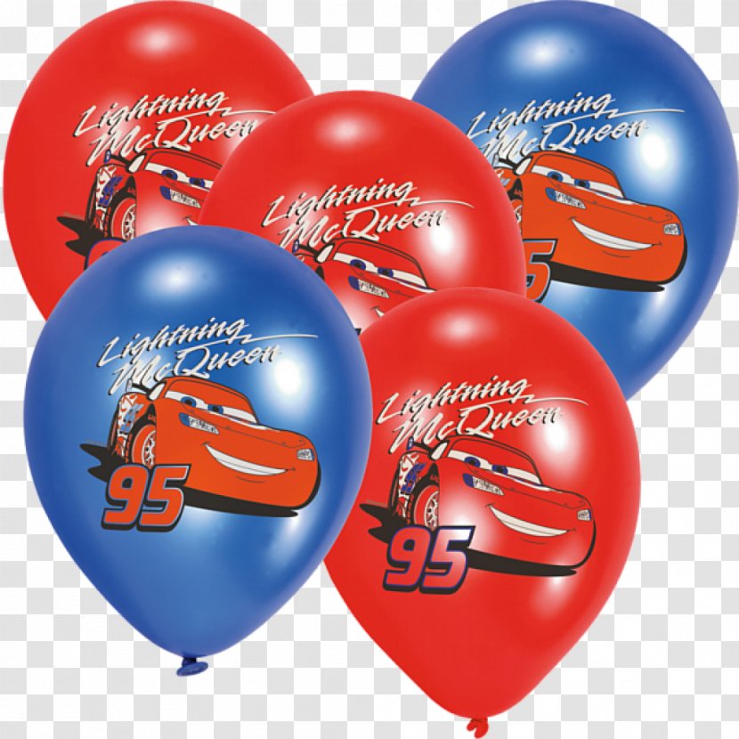 Lightning McQueen Cars Birthday Toy Balloon - Party - Car Transparent PNG